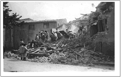 Séisme de Lambesc en 1909 - carte postale d'époque