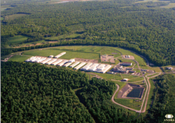 Vue aérienne du centre de stockage de l’Aube. 