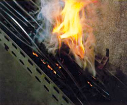 Feu de câbles.