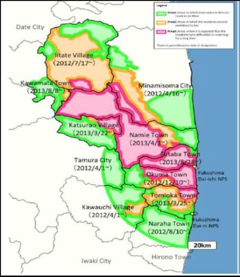 Figure 6 : Zonage de la SDA tel que défini fin 2011.