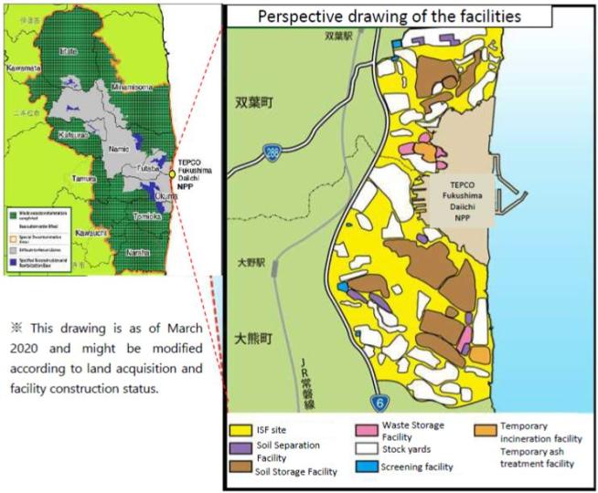 Figure 8 : localisation de l’Interim Storage Facility (ISF) dans la préfecture de Fukushima