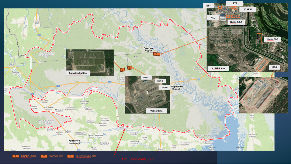 Zone d’exclusion (EZ) autour de Tchernobyl