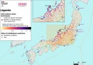Séisme du 1er janvier 2024 dans la région de Noto au Japon. Localisation de l'épicentre et des installations nucléaires