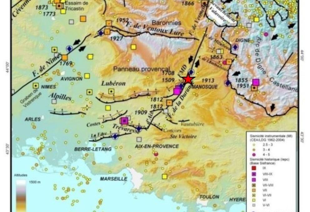 Séisme du 19 septembre 2012 à Villeneuve dans les Alpes de Haute-Provence.