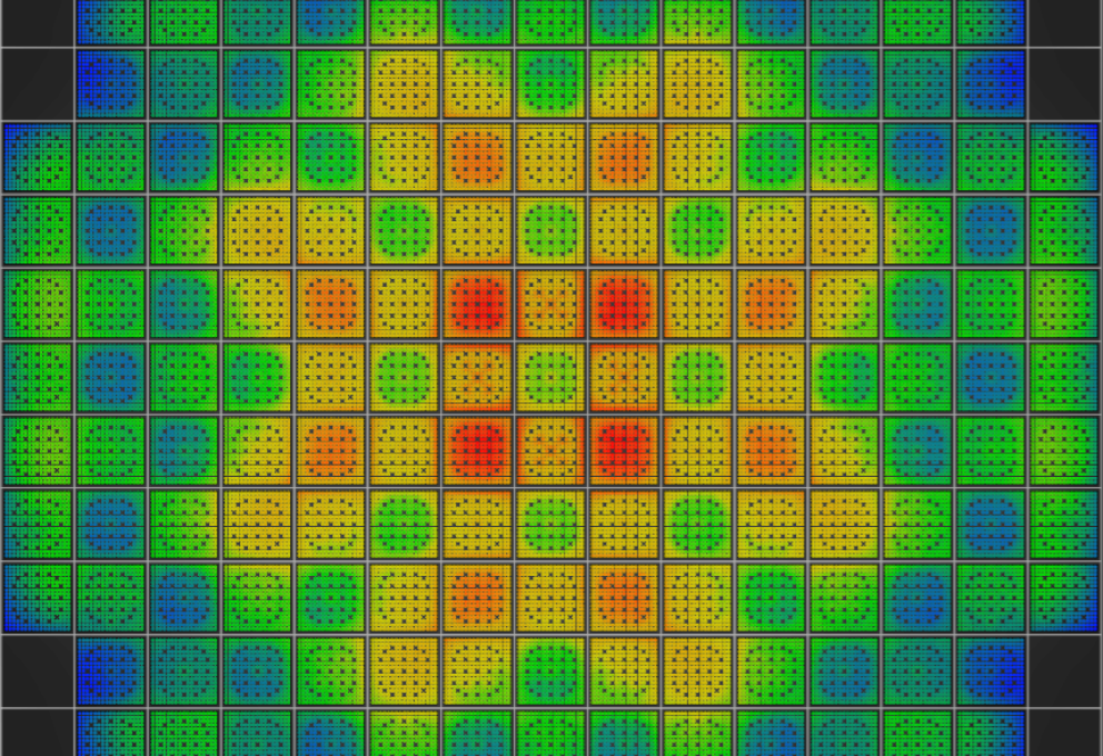 Distribution radiale de puissance dans un cœur de réacteur – Simulation CASMO-5