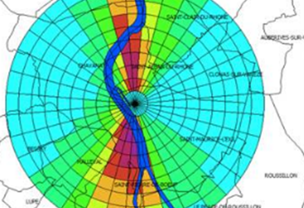 Evaluation des activités de tritium dans l'atmosphère à proximité de la centrale de Saint-Alban
